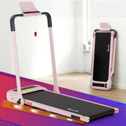 Everfit 3 in 1 Treadmill Electric Walking Pad with Incline Foldable for Home Gym Pink