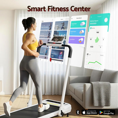 Everfit 3 in 1 Treadmill Electric Walking Pad with Incline Foldable for Home Gym White TMILL-400H-INC-WH