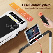 Everfit 3 in 1 Treadmill Electric Walking Pad with Incline Foldable for Home Gym White