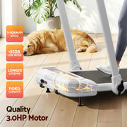 Everfit 3 in 1 Treadmill Electric Walking Pad with Incline Foldable for Home Gym White