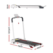 Everfit 3 in 1 Treadmill Electric Walking Pad with Incline Foldable for Home Gym White