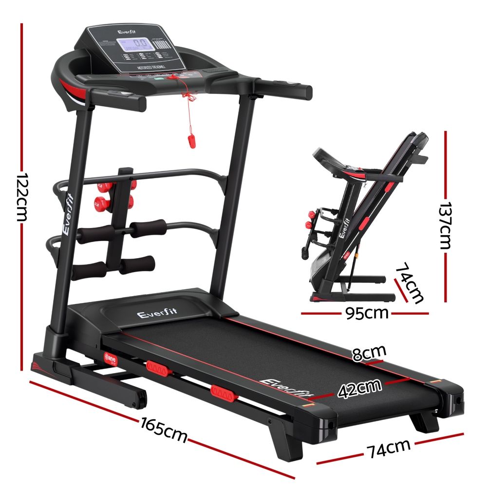 Everfit Treadmill Electric Home Gym Fitness Exercise Machine w/ Sit Up Bar 420mm TMILL-420-M06-SUB