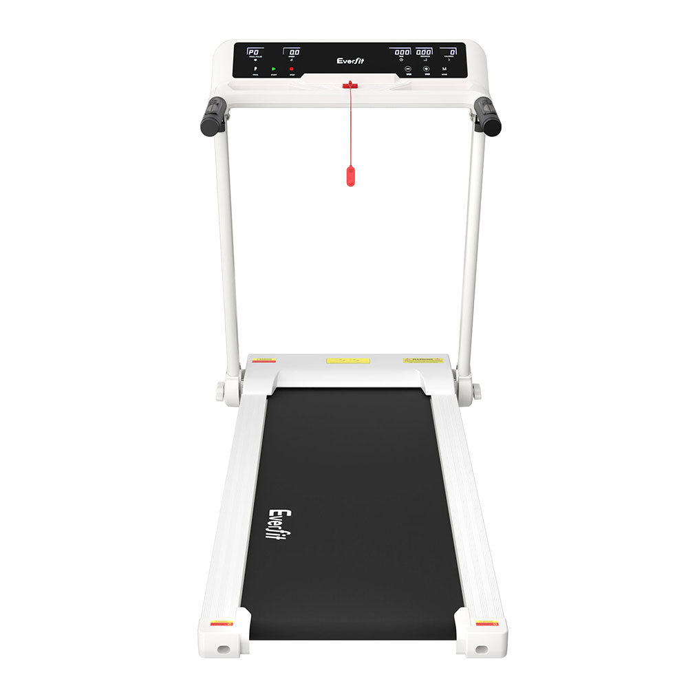 Everfit Treadmill Electric Home Gym Fitness Exercise Knob Foldable 450mm White TMILL-450-M28-WH