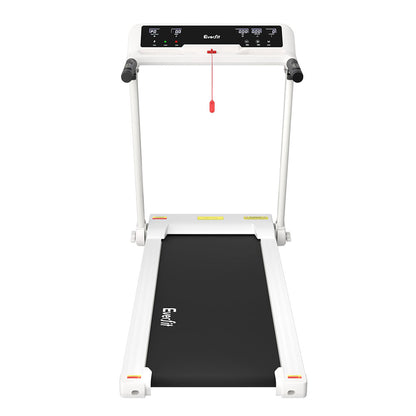 Everfit Treadmill Electric Home Gym Fitness Exercise Knob Foldable 450mm White TMILL-450-M28-WH