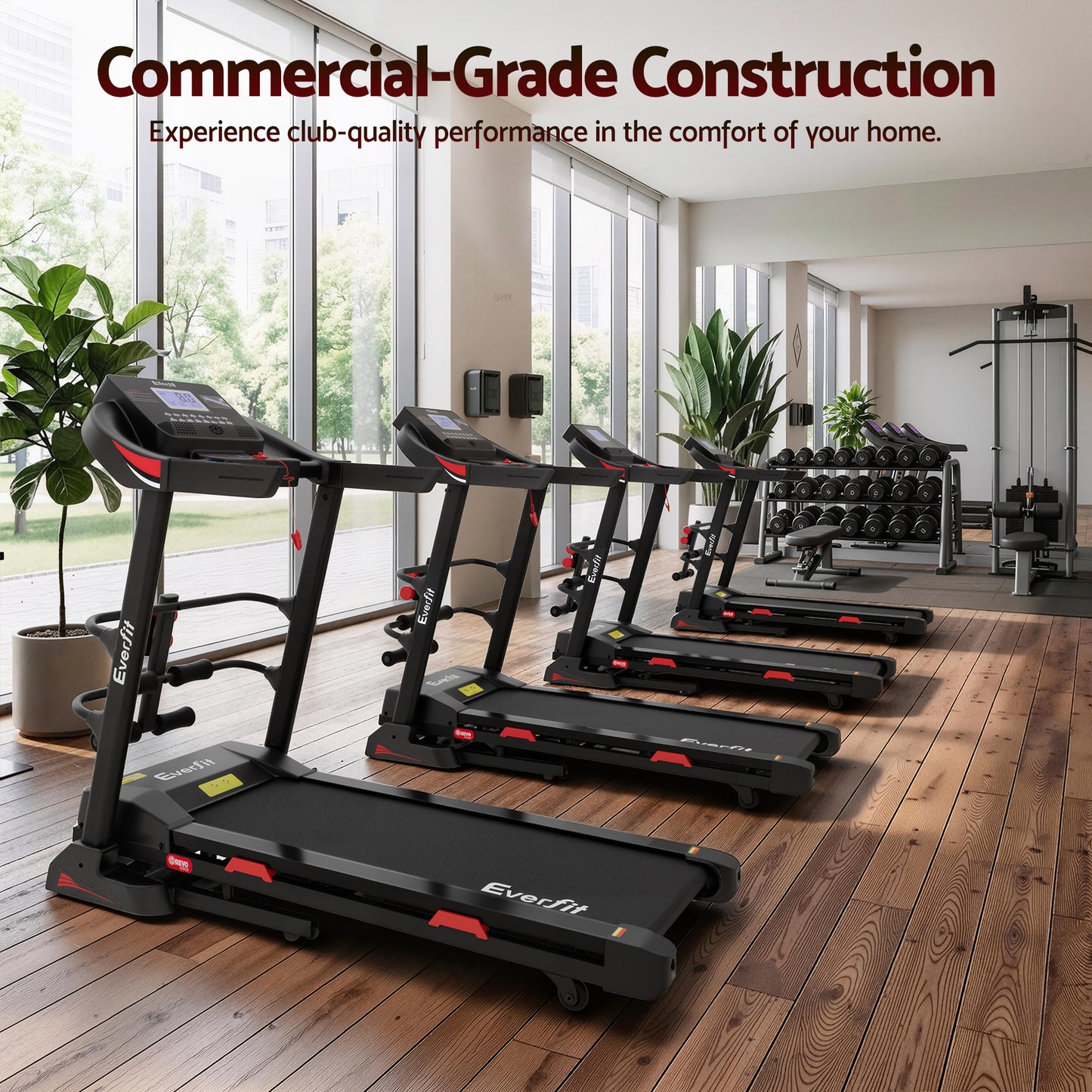 Everfit Treadmill Electric Home Gym Fitness Exercise Machine w/ Sit Up Bar 450mm TMILL-450-M354-SUB