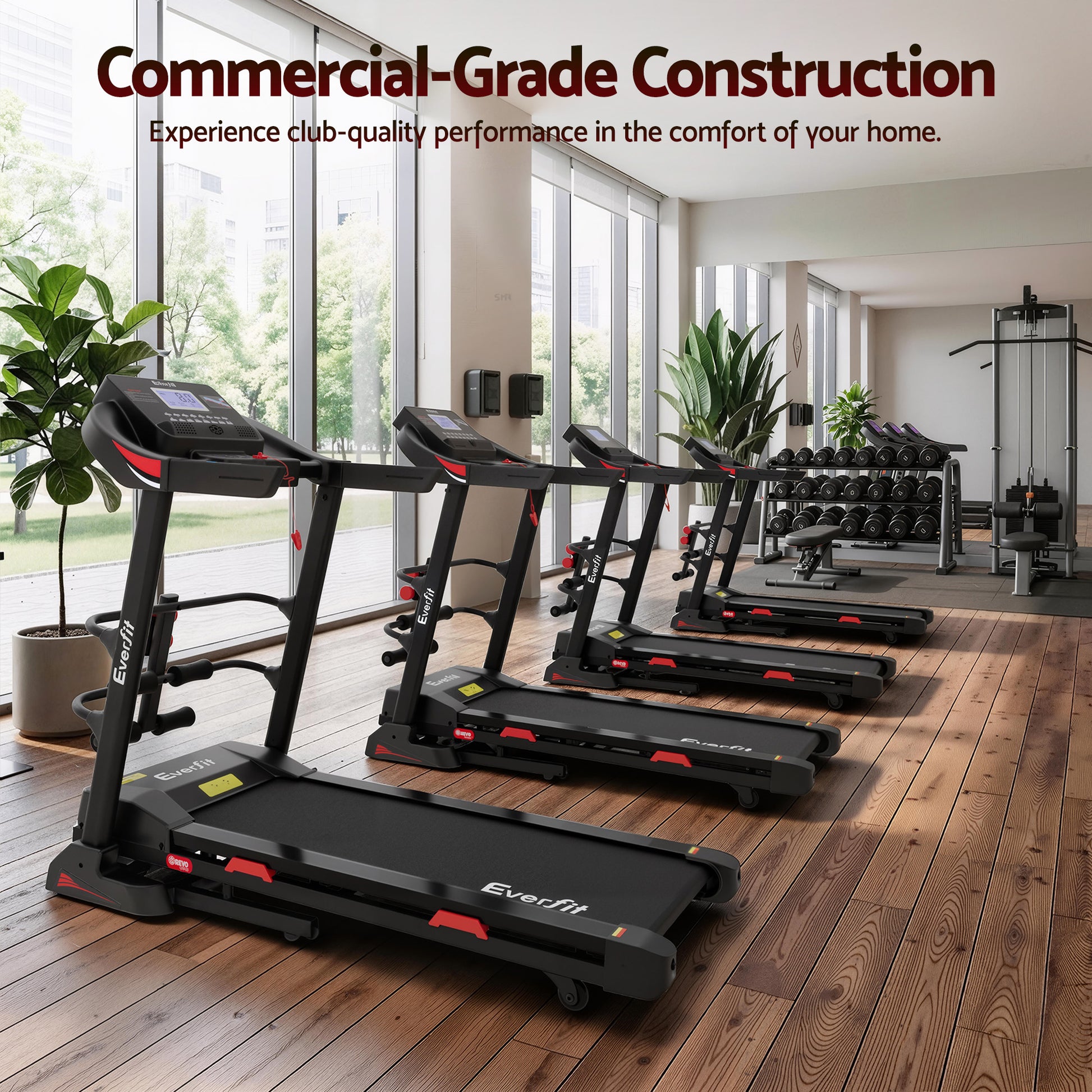 Everfit Treadmill Electric Home Gym Fitness Exercise Machine w/ Sit Up Bar 450mm TMILL-450-M354-SUB