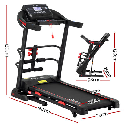 Everfit Treadmill Electric Home Gym Fitness Exercise Machine w/ Sit Up Bar 450mm TMILL-450-M354-SUB