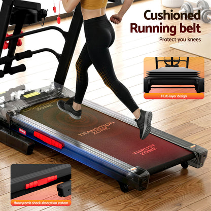 Everfit Treadmill Electric Home Gym Fitness Exercise Machine w/ Massager 480mm TMILL-480-M16-MSG