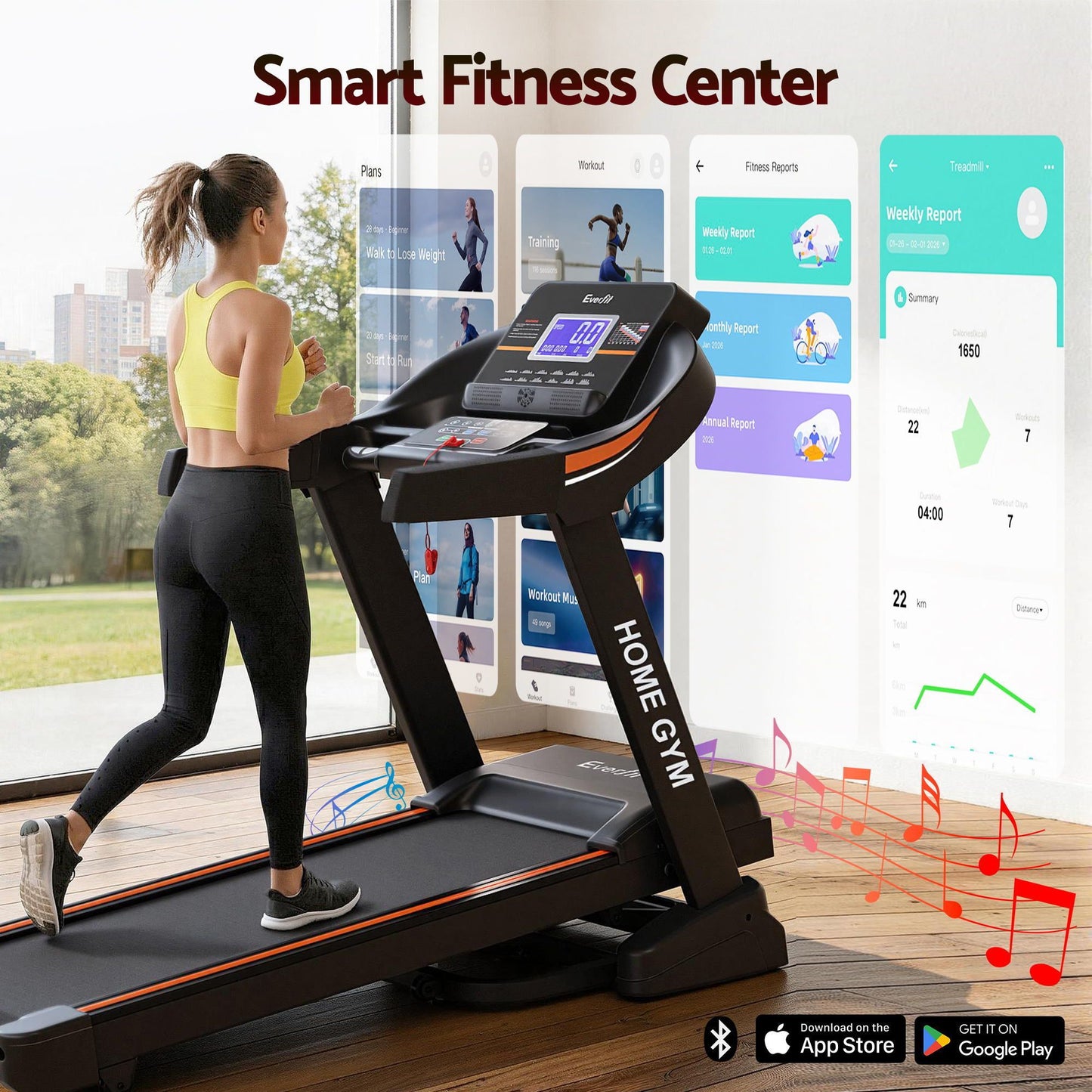 Everfit Treadmill Electric Auto Incline Home Gym Fitness Exercise Machine 490mm TMILL-480-M196-AUTO