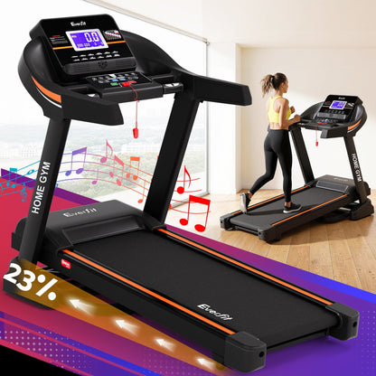 Everfit Treadmill Electric Auto Incline Home Gym Fitness Exercise Machine 490mm TMILL-480-M196-AUTO