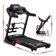 Everfit Treadmill Electric Home Gym Fitness Exercise Machine w/ Sit Up Bar 480mm TMILL-480-M804-SUB-AB