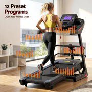 Everfit Treadmill Electric Home Gym Fitness Exercise Machine w/ Sit Up Bar 480mm TMILL-480-M804-SUB-AB