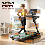 Everfit 500mm Wide Belt Treadmill 30% Auto Incline Foldable Treadmills for Home with LED Lights TMILL-500-AUTO