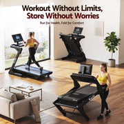 Everfit 500mm Wide Belt Treadmill 30% Auto Incline Foldable Treadmills for Home with LED Lights TMILL-500-AUTO