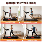 Everfit Treadmill Electric Auto Incline Home Gym Fitness Exercise Machine 520mm
