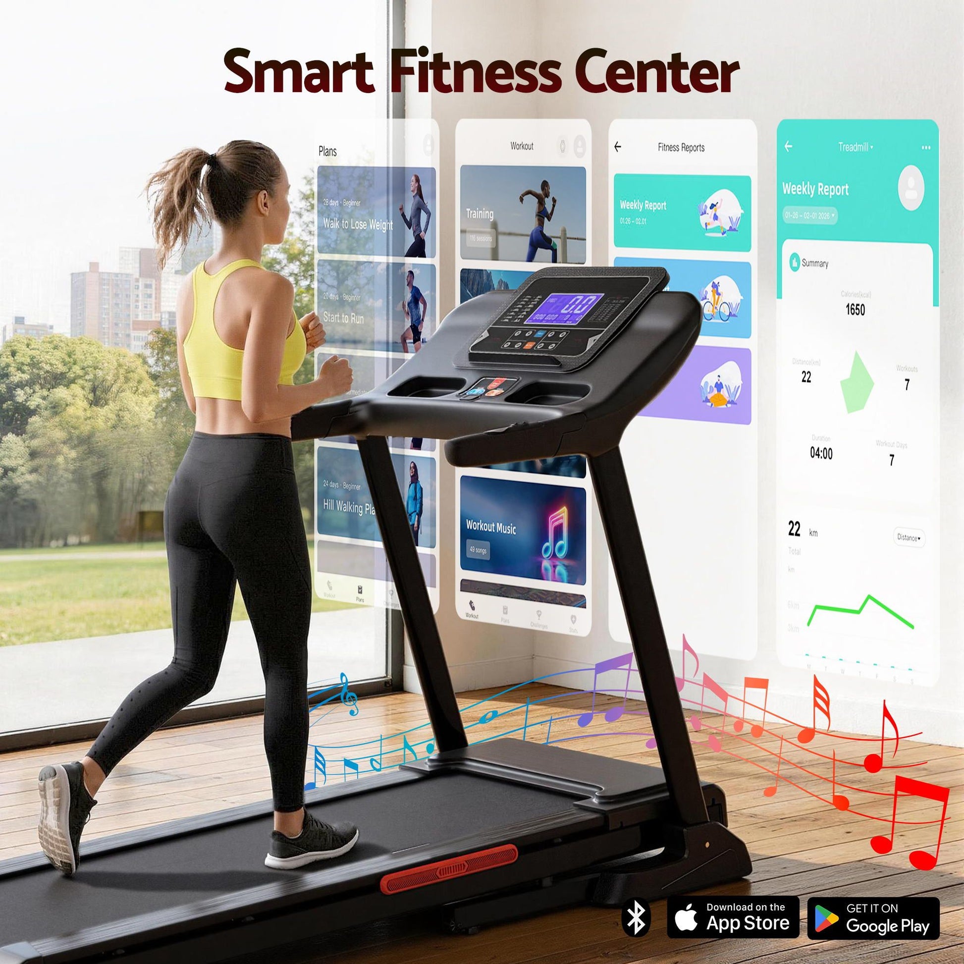 Everfit Treadmill Electric Auto Incline Home Gym Fitness Exercise Machine 520mm TMILL-520-AUTO