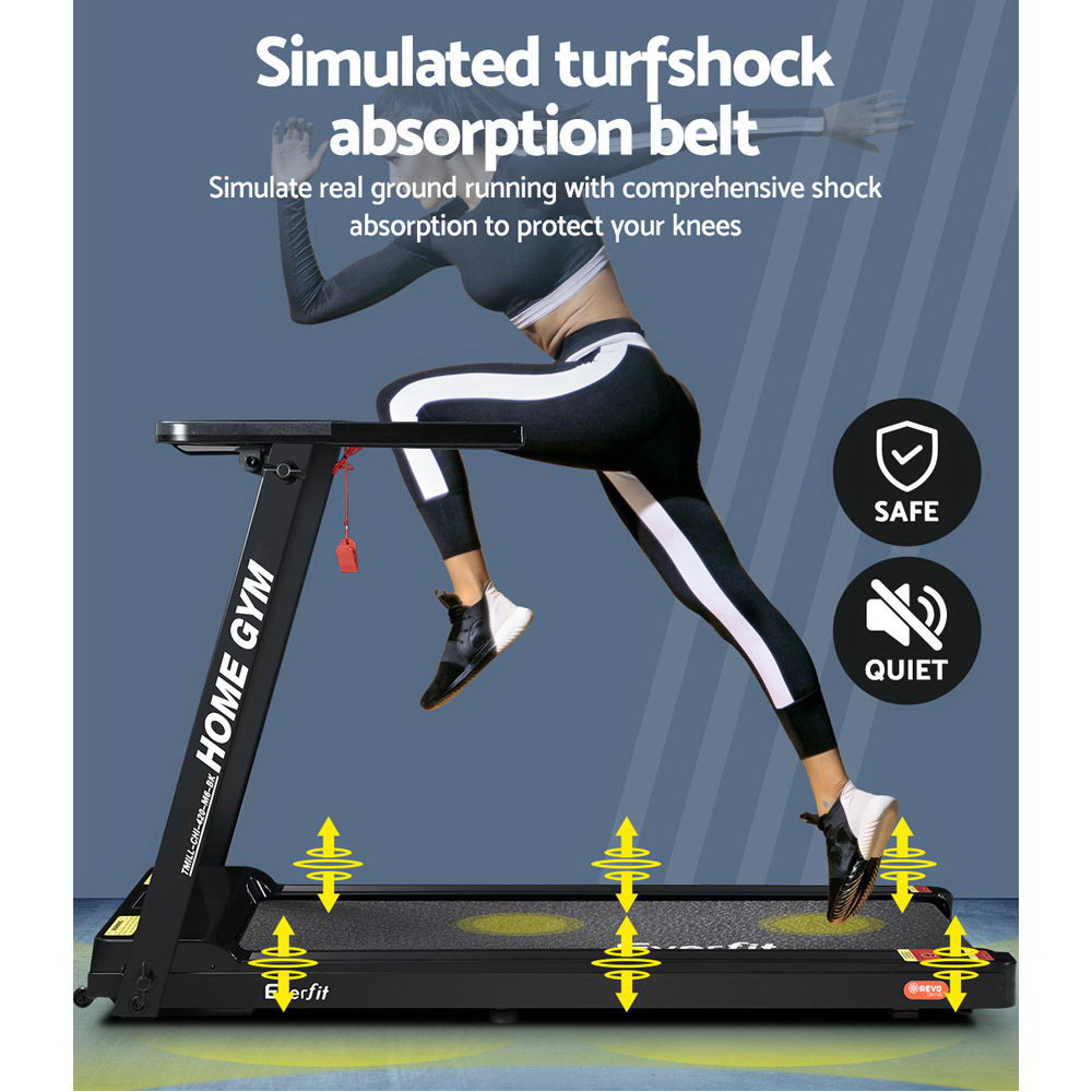 Everfit Treadmill Electric Home Gym Fitness Exercise Fully Foldable 420mm Black TMILL-CHI-420-M6-BK