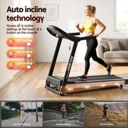 Everfit Treadmill Electric Auto Incline Home Gym Fitness Exercise Machine 450mm