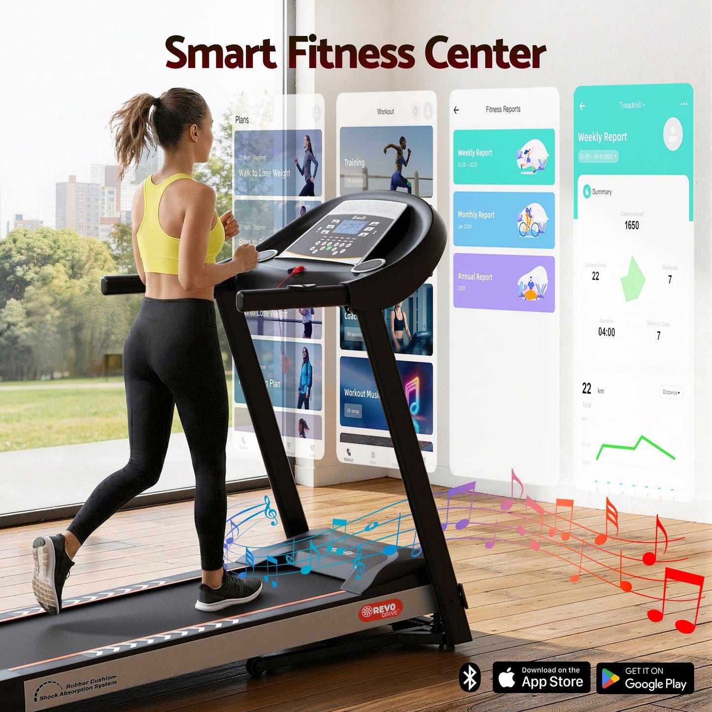 Everfit Treadmill Electric Auto Incline Home Gym Fitness Exercise Machine 450mm TMILL-CHI-450-AUTO