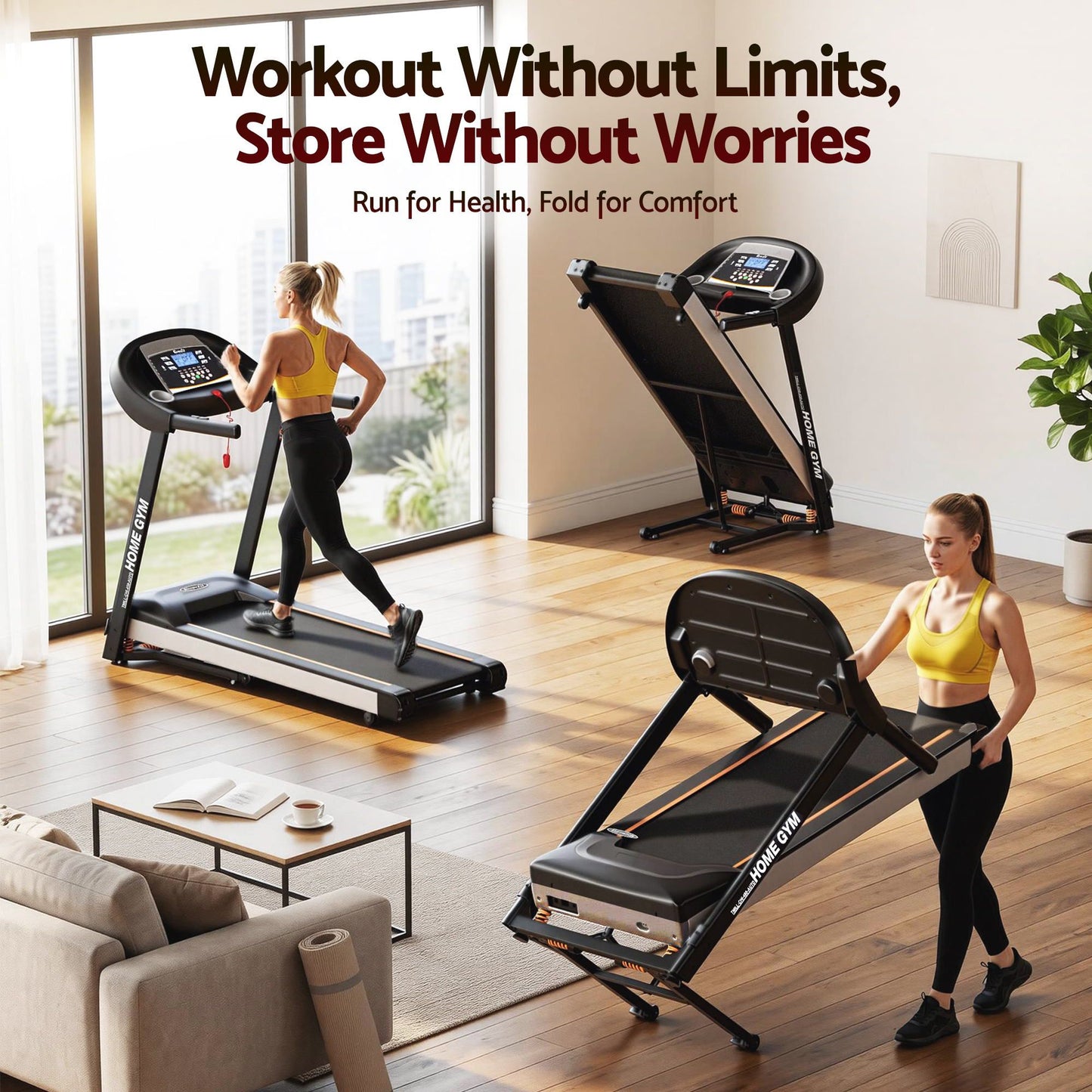 Everfit Treadmill Electric Auto Incline Home Gym Fitness Exercise Machine 450mm TMILL-CHI-450-AUTO