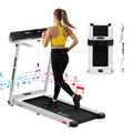Everfit Treadmill Electric Home Gym Fitness Exercise Fully Foldable 450mm White