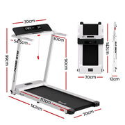 Everfit Treadmill Electric Home Gym Fitness Exercise Fully Foldable 450mm White