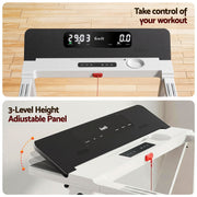 Everfit Treadmill Electric Home Gym Fitness Exercise Fully Foldable 450mm White