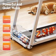 Everfit Treadmill Electric Home Gym Fitness Exercise Fully Foldable 450mm White