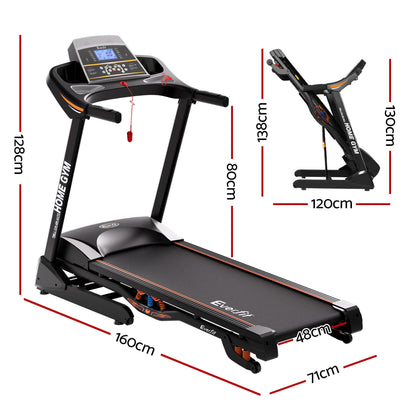 Everfit Treadmill Electric Auto Incline Home Gym Fitness Exercise Machine 480mm TMILL-CHI-480-AUTO
