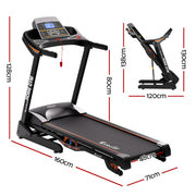 Everfit Treadmill Electric Auto Incline Home Gym Fitness Exercise Machine 480mm