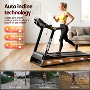 Everfit Treadmill Electric Auto Incline Home Gym Fitness Exercise Machine 480mm