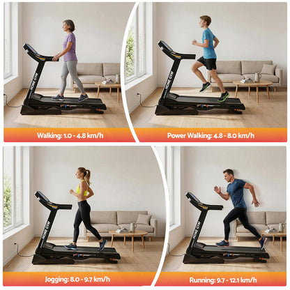 Everfit Treadmill Electric Auto Incline Home Gym Fitness Exercise Machine 480mm TMILL-CHI-480-AUTO
