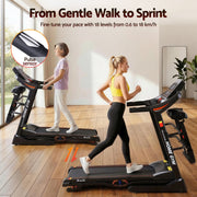 Everfit Treadmill Electric Home Gym Fitness Exercise Machine w/ Massager 480mm TMILL-CHI-480-MSG