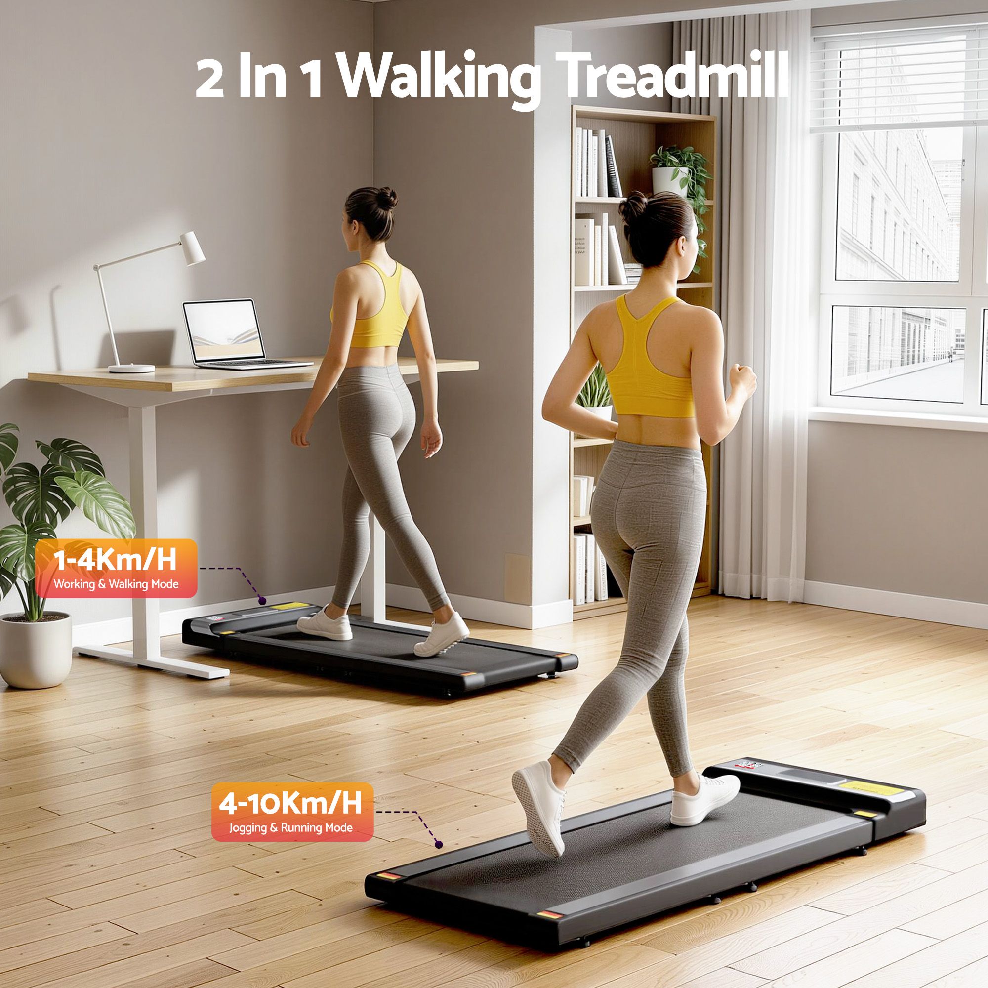 Everfit Treadmill Electric Walking Pad Under Desk Home Gym Fitness Foldable Belt TMILL-K-YG400-PAD