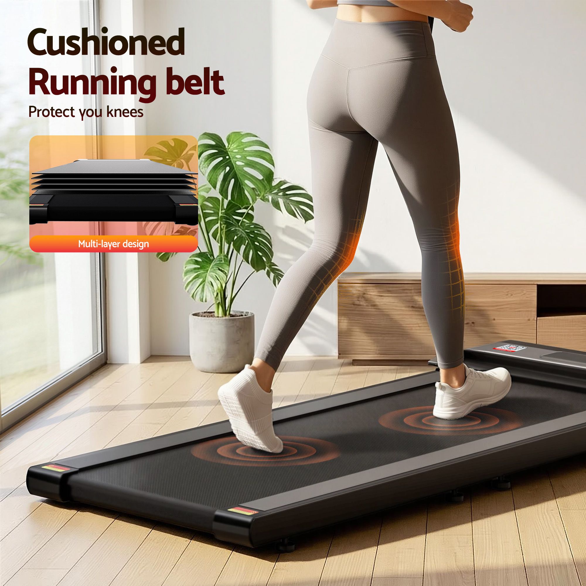 Everfit Treadmill Electric Walking Pad Under Desk Home Gym Fitness Foldable Belt TMILL-K-YG400-PAD