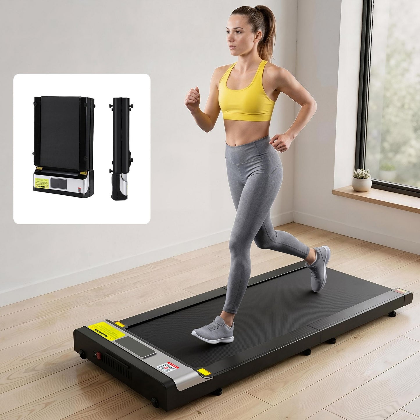 Everfit Treadmill Electric Walking Pad Under Desk Home Gym Fitness Foldable Belt TMILL-K-YG400-PAD