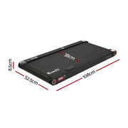 Everfit 4 in 1 Vibration Walking Pad Treadmill Under Desk Treadmills for Home Gym with App Control 380mm Black TMILL-MIG-380-VB