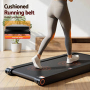 Everfit 4 in 1 Vibration Walking Pad Treadmill Under Desk Treadmills for Home Gym with App Control 380mm Black TMILL-MIG-380-VB