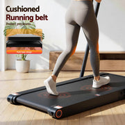 Everfit 4 in 1 Vibration Walking Pad Treadmill Under Desk Treadmills for Home Gym with App Control 380mm Black TMILL-MIG-380-VBH