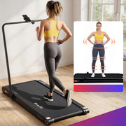 Everfit 4 in 1 Vibration Walking Pad Treadmill Under Desk Treadmills for Home Gym with App Control 380mm Black TMILL-MIG-380-VBH