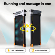 Everfit 2 Side Walking Pad Treadmill with Massage Function Fitness 380mm Black TMILL-TD38-DBL-PAD
