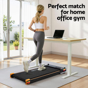 Everfit 2 Side Walking Pad Treadmill with Massage Function Fitness 380mm Black TMILL-TD38-DBL-PAD