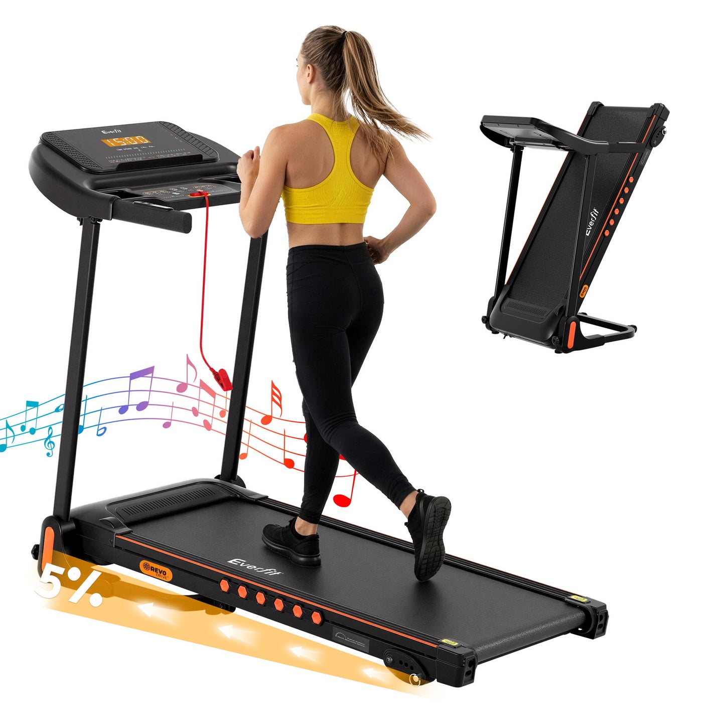 Everfit Treadmill Electric Home Gym Fitness Exercise Equipment Incline 390mm TMILL-TITAN39-SIM