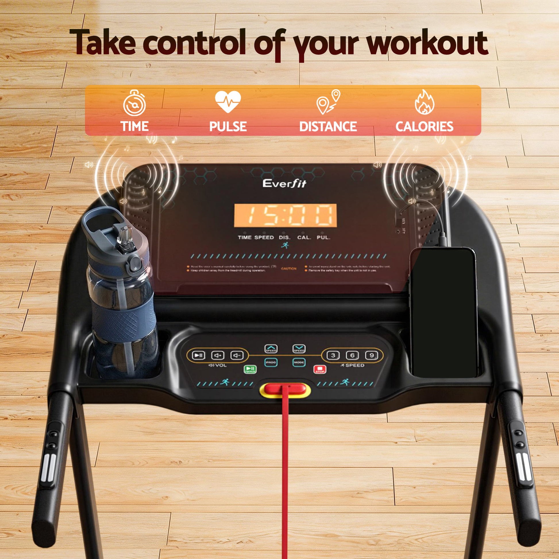 Everfit Treadmill Electric Home Gym Fitness Exercise Equipment Incline 390mm TMILL-TITAN39-SIM