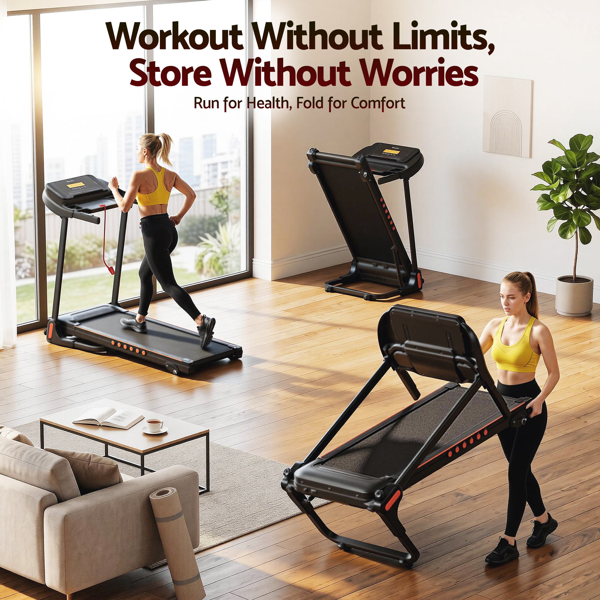 Everfit Treadmill Electric Home Gym Fitness Exercise Equipment Incline 390mm