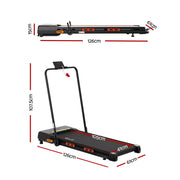 Everfit 3 in 1 Treadmill Electric Walking Pad Auto Incline Foldable for Home Gym Black TMILL-TITAN41-PAD
