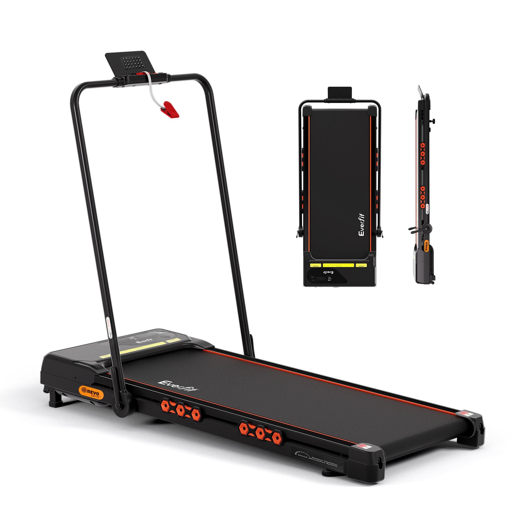 Everfit 3 in 1 Treadmill Electric Walking Pad Auto Incline Foldable for Home Gym Black TMILL-TITAN41-PAD