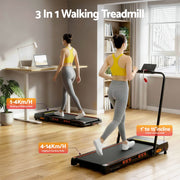 Everfit 3 in 1 Treadmill Electric Walking Pad Auto Incline Foldable for Home Gym Black TMILL-TITAN41-PAD