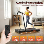Everfit 3 in 1 Treadmill Electric Walking Pad Auto Incline Foldable for Home Gym Black TMILL-TITAN41-PAD