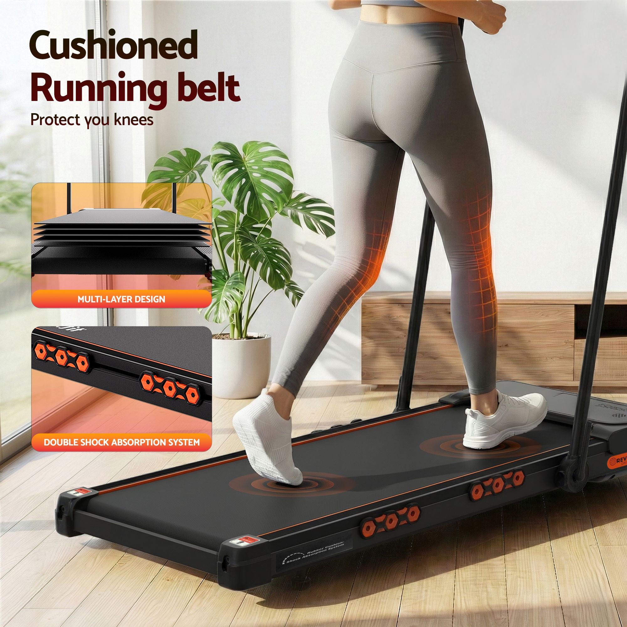 Everfit 3 in 1 Treadmill Electric Walking Pad Auto Incline Foldable for Home Gym Black TMILL-TITAN41-PAD